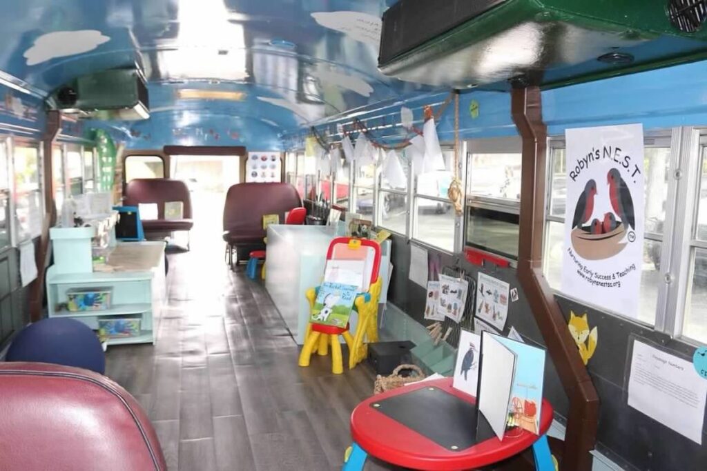 inside school bus
